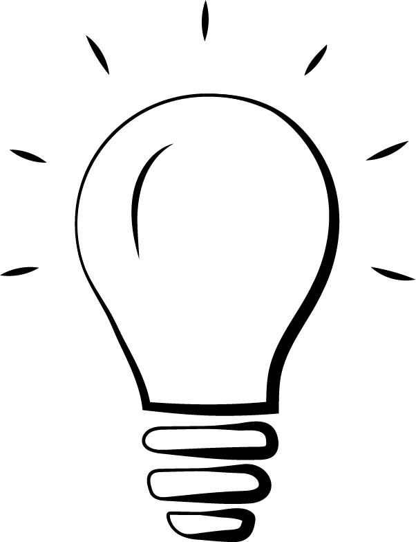 Logo d'une ampoule illuminée